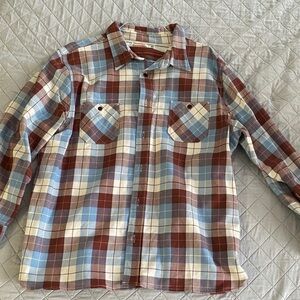 Birdwell Casual Plaid Shirt - Blue and Brown